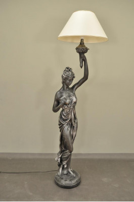 Skulptur Steellampe Design XXL Stee Stehlampe Wunnzëmmer Luuchten 183cm