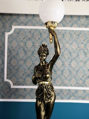 Designer XXL Grouss Statue Lampe Steeluucht Steelampe Steeluucht Luuchten Lampe 227cm