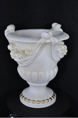 Design Blummendëppen Dekoratioun XXL Vase Vasen Handaarbecht Deko Kelch Pokal 0857
