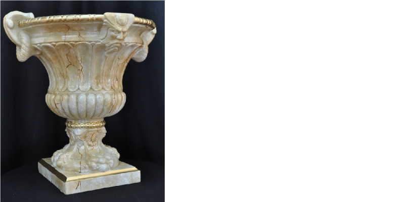XXL Vase Dësch Dekoratioun Deko Vasen Antik Stil Skulptur Figur Kelch Roum 69cm