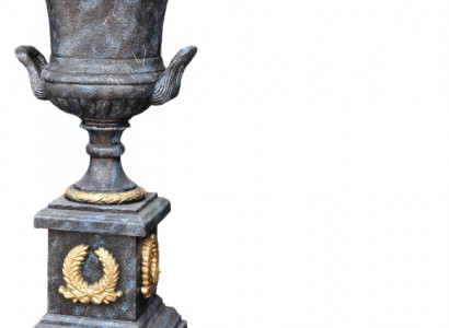 XXL Vase Dësch Dekoratioun Deko Vasen Antik Stil Skulptur Figur Kelch Roum 0877