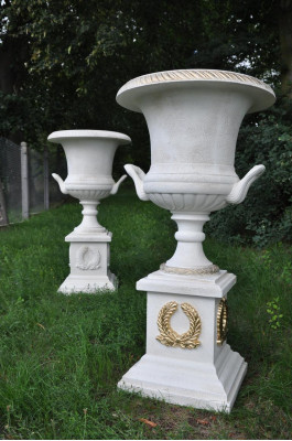 XXL Design Vase Blummendëppen Vas Schossel Buedemdekoratioun Deko op der Sail Nei