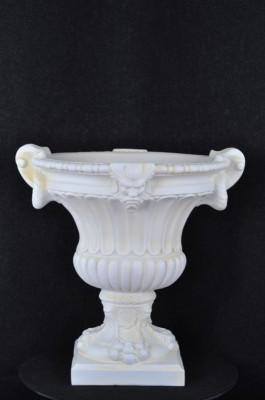 XXL Design Blummen Dëppen Dekoratioun Vaas Vaasen Handaarbecht Deko Kelch Pokal 69cm