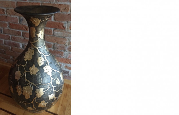 XXL Vase Dësch Dekoratioun Deko Vasen Antik Stil Skulptur Figur Kelch Roum 92cm