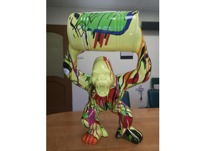 Figuren Statuen Dekoratioun Deko Gorilla Gaart Nei Designer Figur Statue Modern