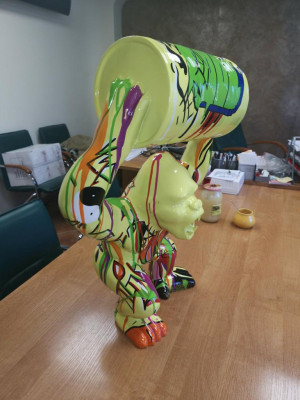 Figuren Statuen Dekoratioun Deko Gorilla Gaart Nei Designer Figur Statue Modern
