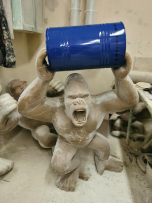 Designer Figur Statu Moderne Figuren Statuen Dekoratioun Dekor Gorilla Gaarden Nei
