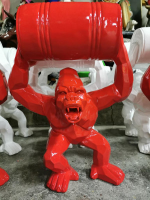 Staatuen Dekoratioun Deko Gorilla Gaart Nei Designer Figur Statue Modern Figuren