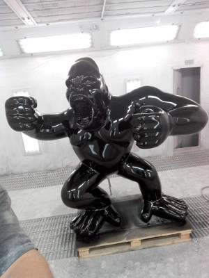 Gartenfigur Gorilla Abstrakte Dekoration Statue Deko Bunt Bemalte Statuen Neu