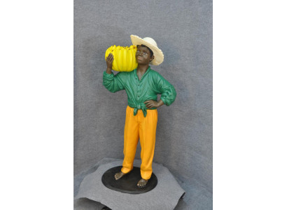 Kubanesch Bauer Skulptur Figur Skulpturen Schwaarz Dekoratioun Statu Figuren