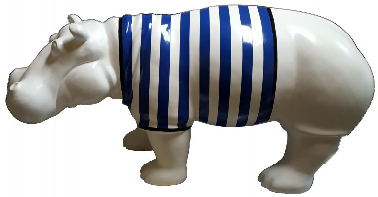 Abstrakt Figur Nilpferd Designer faarweg Skulpturen Modern Dekoratioun Gaart