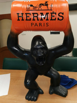Statu Dekoratioun Deko Gorilla Gaart Nei Designer Figur Statue Modern Figuren