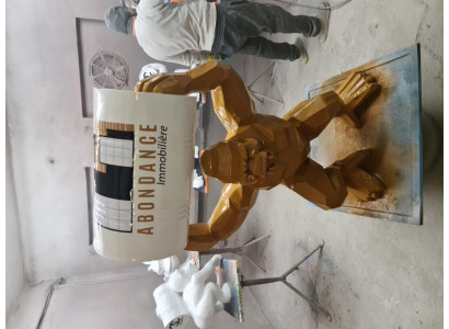 Designer Figur Statue Modern Figuren Statuen Dekoratioun Deko Gorilla Gaart Nei