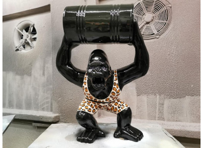 Designer Figur Statue Modern Figuren Statuen Dekoratioun Dekor Gorilla Gaart Neit