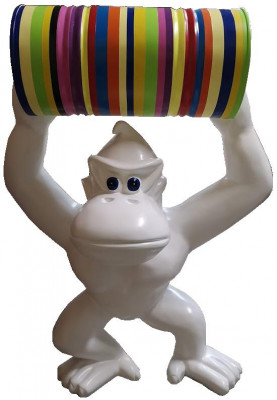 Gorilla Abstrakt Figur Statu Moderne Figuren Statuen Skulpturen Deko Gaart