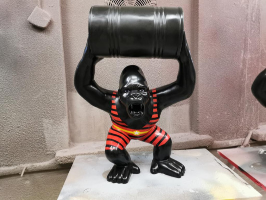 Designer Figur Statue Modern Figuren Statuen Dekoratioun Deko Gorilla Gaart Nei