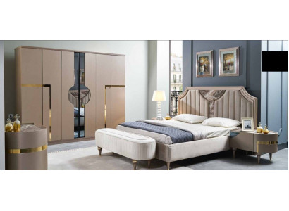 Schlofkummer Bett Nuetsdësch Kleederschaf Kommode Hocker Garnitur Set 6 Deeler Nei