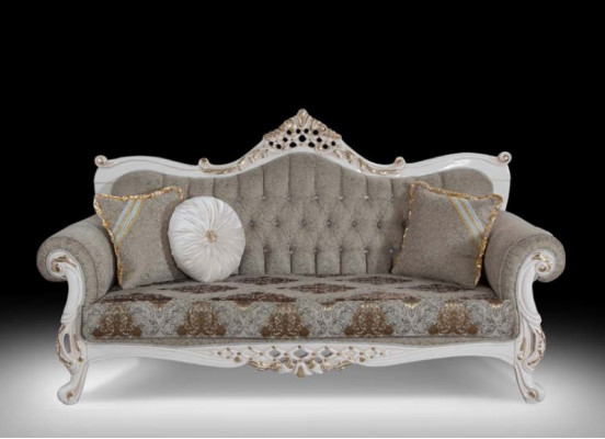 Klassesch Sofa mat Chesterfield-Design fir de Wunnberäich Grouw Wunnberäich