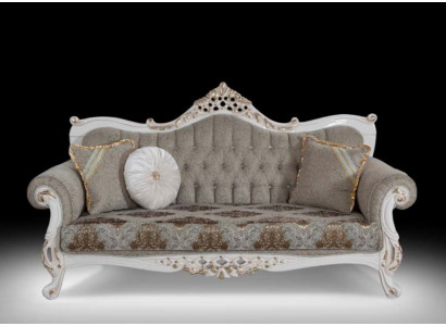 Klassesch Sofa mat Chesterfield-Design fir de Wunnberäich Grouw Wunnberäich
