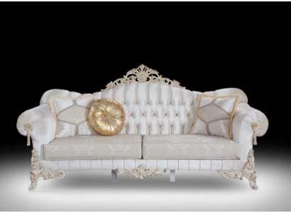 Canapé 3 Plätzer Polster Textil Stof Chesterfield Canapéen Dräiplätzer Nei