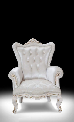 Fausstull Wäiss Wunnzëmmer Textil Design Chesterfield italienesche Stil