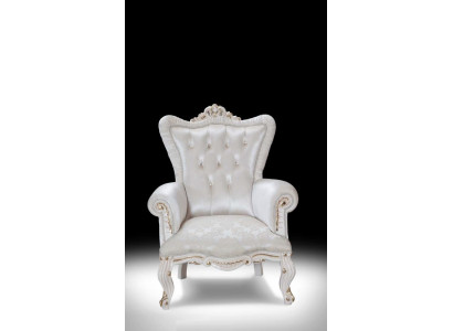 Fausstull Wäiss Wunnzëmmer Textil Design Chesterfield italienesche Stil
