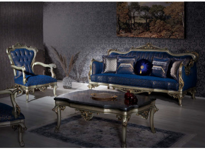 Canapé-Set Couch Set 3+1 Ecktësch Stoff Sofa Dräisëtzer Couchen Miwwelen 3-Deeler.