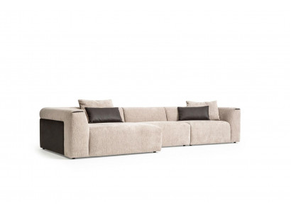 Modern beige Eck-Wunnlandschaft Luxus Ecksofa Polstersofaen Modern Nei