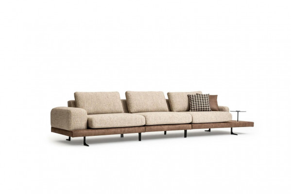 Sofa 4 Sëtzer Luxus Polstersofa Neit Design Textil Wunnzëmmer Modern