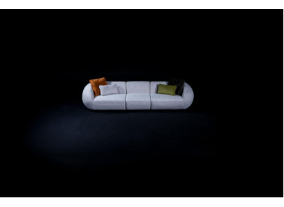 Canapé groussen fënnefsëtzer Wunnzëmmer Couch modern Textil Miwwelen