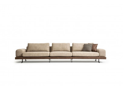 Beige Fënnefplaz Polstersofas Sofa Textil Couch Sitzmueble Wunnzëmmer