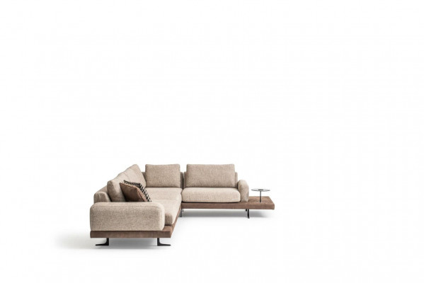 Modern L-förmlegt Eckcouch, Wunnzëimmermiwwelen, Designer Polstersofa, Textil
