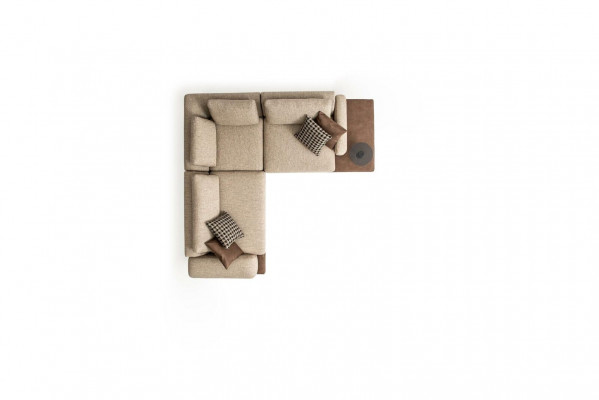 Modern L-förmlegt Eckcouch, Wunnzëimmermiwwelen, Designer Polstersofa, Textil