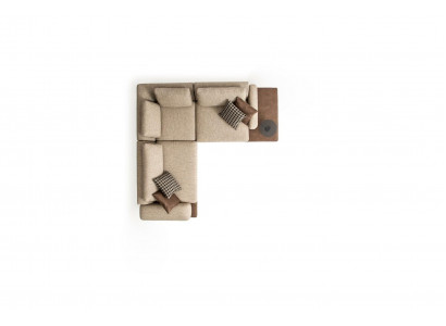 Modern L-förmlegt Eckcouch, Wunnzëimmermiwwelen, Designer Polstersofa, Textil