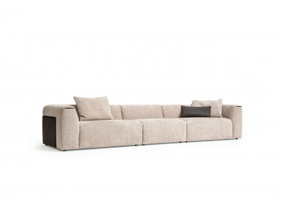 Beige Canapé Wunnzëmmer Polstermiwwel Fënnefseater Designer Luxus Miwwel Nei