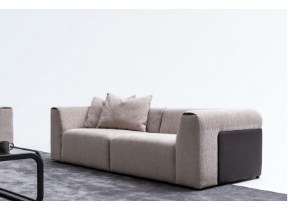 Moderne Canapé Luxus Textil Wunnzëmmer Polsterkanapé Couch 3 Sëtzer Design