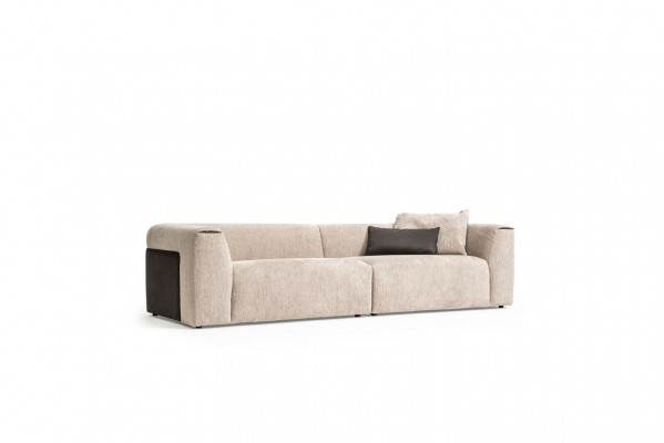 Moderne Canapé Luxus Textil Wunnzëmmer Polsterkanapé Couch 3 Sëtzer Design