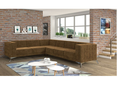 Modern ecksofa Stoffsofa L Form Polster Eckgarni Decouverte Wohnlandschaft Couch Sofa
