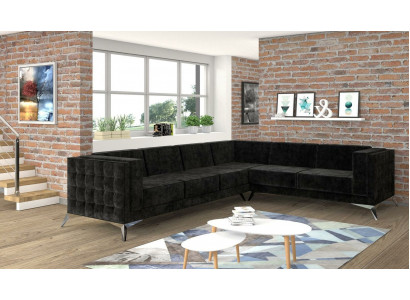 Ecksofa Chesterfield Sofa Polstersuite Canapé Wunnlandschaft L-Form Design Nei