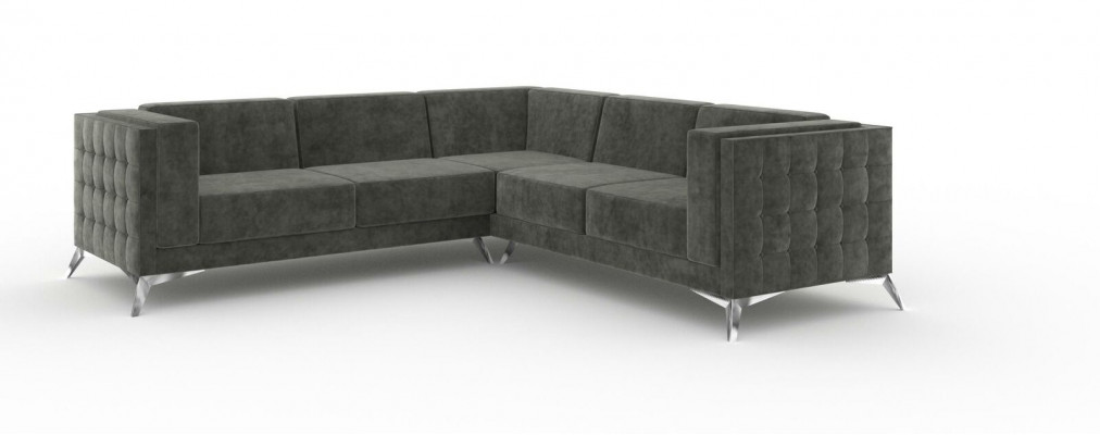 Wunnlandschaft Ecksofa L-Form Sofa Couch Deko Design Couch Textil Modern