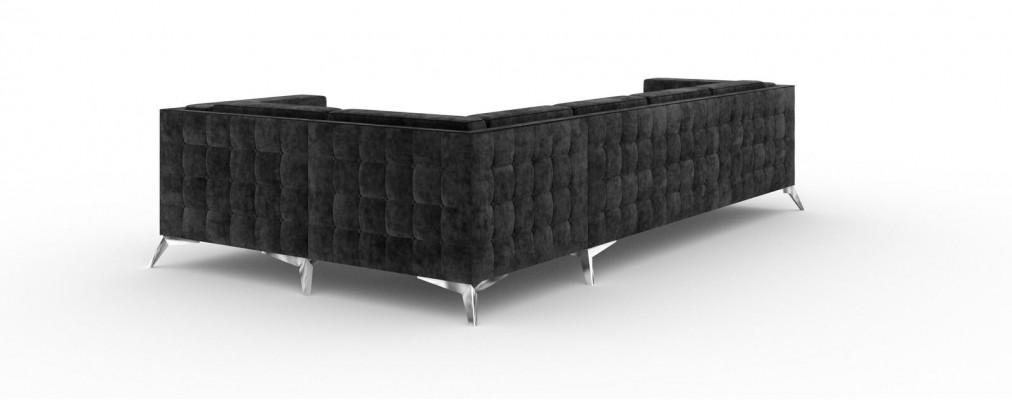 Chesterfield Ecksofa L-Form Stoff Design Canapé Polster Sëtz Textil Canapé Eck Nei