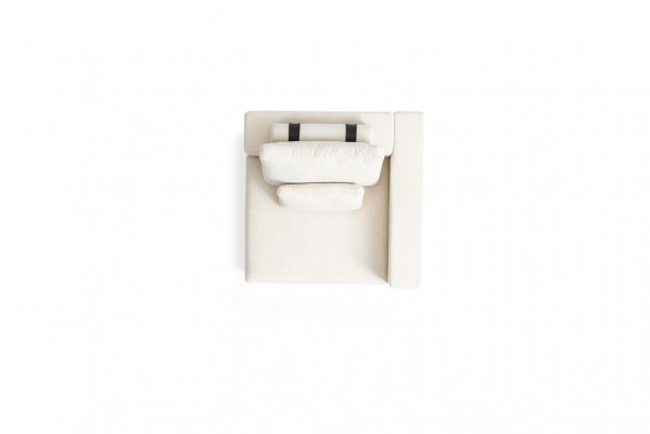 Wunnlandschaft U-Form Sofa Wäiss Polstermöbel Textil Sofa Holzgestell