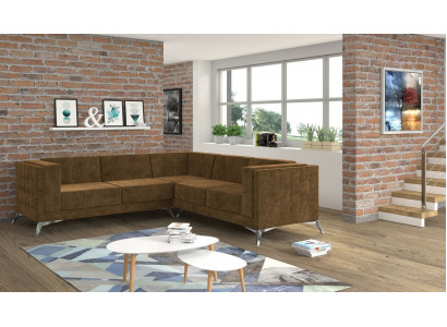 Design Ecksofa Sofa L-Form Couch Polster Klassesch Couchen Eck-Sofas Brong Nei