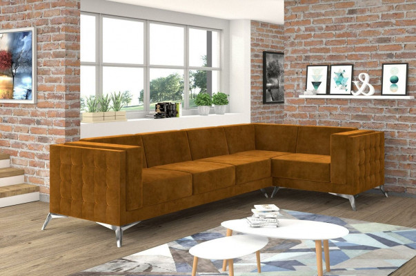 Stoffcanapé Couch Wunnlandschaft Garnitur Design Modern Canapé Eckcanapé