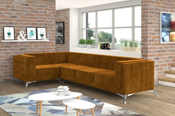 Stoffcanapé Couch Wunnlandschaft Garnitur Design Modern Canapé Eckcanapé