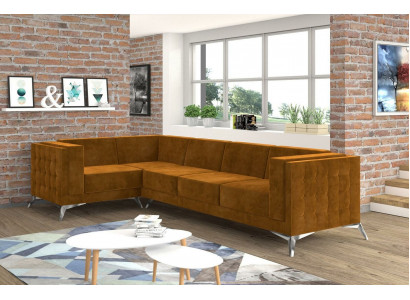 Stoffcanapé Couch Wunnlandschaft Garnitur Design Modern Canapé Eckcanapé