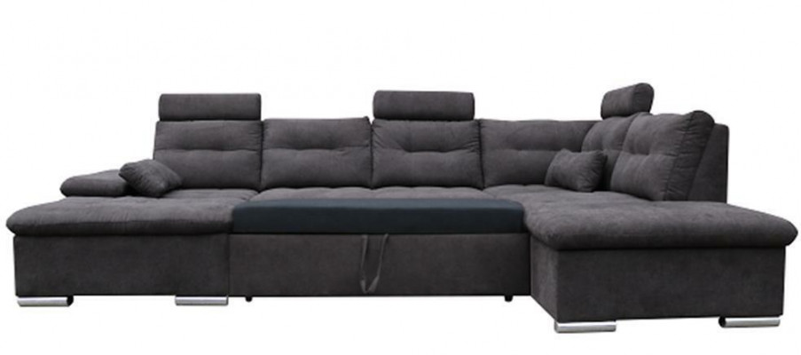 Eckcouch U-Form Couch Wohnlandschaft Garnitur Stoff Couchen Bettfunktion Schlof