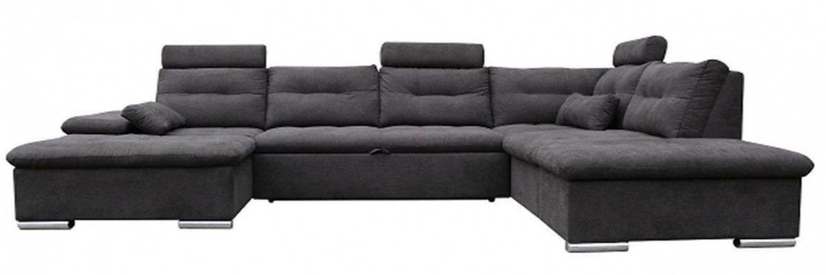Eckcouch U-Form Couch Wohnlandschaft Garnitur Stoff Couchen Bettfunktion Schlof
