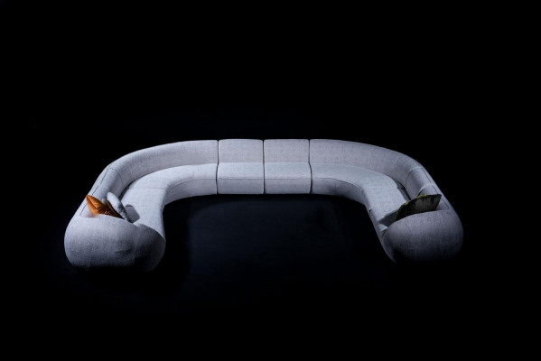 Canapé U-Form Luxus Wunnzëmmer Design Modern Textil Wunnlandschaft Couch