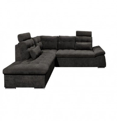 Ecksofa L-Form Sofa Canapé Design Polster Modern Textil Schlofffunktioun Stoff